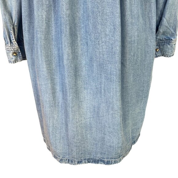 Paul & Joe Sister Batignole Denim Pintuck Mini Dress Blue Jean Pockets Cottage-6 - Picture 9 of 14